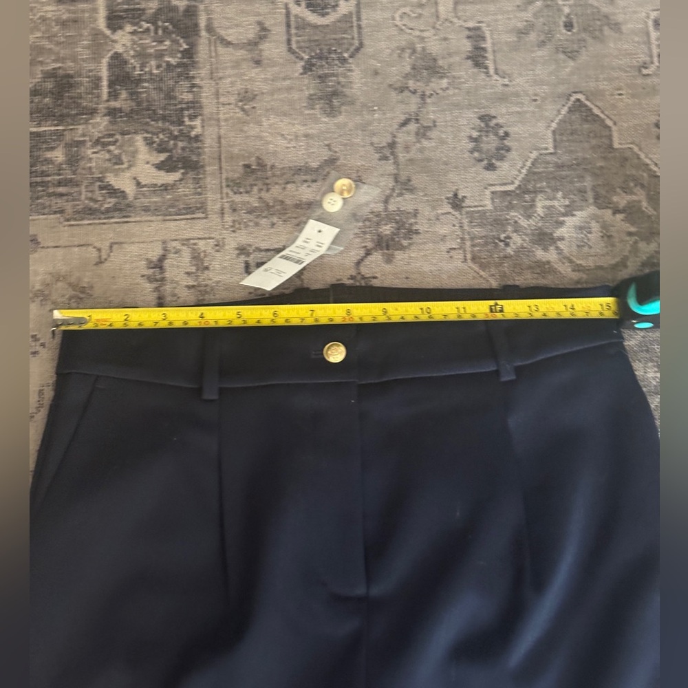 J Crew Collection Trouser Mini Skirt Wool Blend Navy Size 6 - Picture 4 of 7